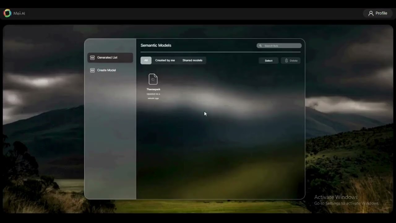 Meii Visual Query Builder demo preview